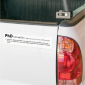 Autocollant De Voiture définition de phd drôle (Sur camion)