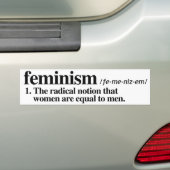 Autocollant De Voiture Définition du féminisme - adhésif pour pare-chocs (En voiture)
