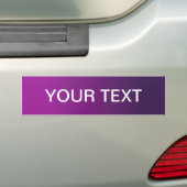 Autocollant De Voiture Dégradé violet moderne ombré et texte blanc modifi (En voiture)