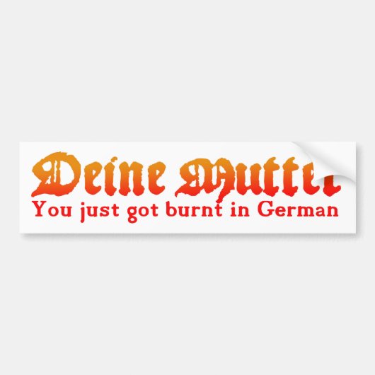 Autocollant De Voiture Deine murmurent l'adhésif pour pare-chocs (Devant)