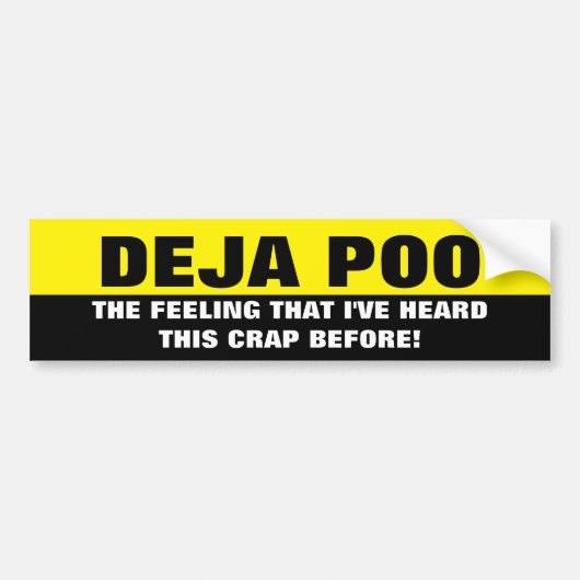 AUTOCOLLANT DE VOITURE DEJA POO (Devant)