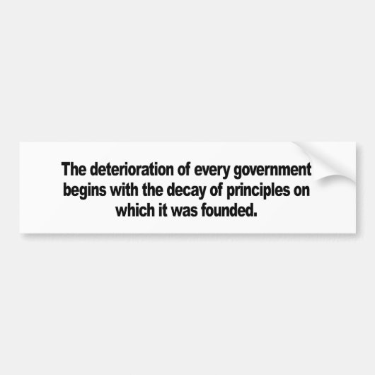 Autocollant De Voiture Délabrement des principes (Devant)