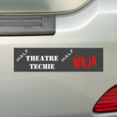 Autocollant De Voiture Demi de technicien, demi de ninja (En voiture)