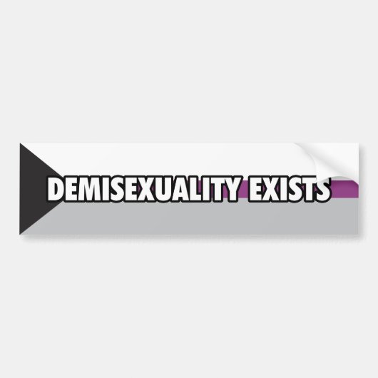 Autocollant De Voiture Demisexuality existe adhésif pour pare-chocs (Devant)