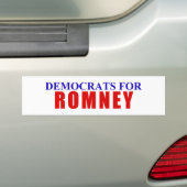 Autocollant De Voiture Démocrate pour Romney (En voiture)