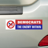 Autocollant De Voiture Démocrates - L'ennemi intérieur (En voiture)