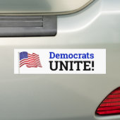 Autocollant De Voiture Democrates UNITE ! (En voiture)