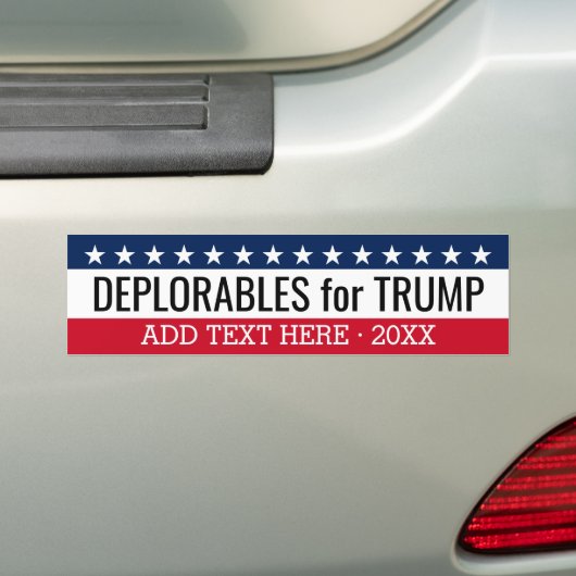 Autocollant De Voiture Déplorables pour Trump - peut passer à 2020 (En voiture)