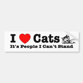 Autocollant De Voiture Des chats du coeur I (amour), c'est les gens que