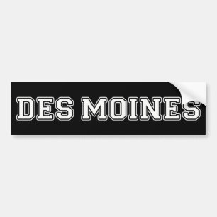 Autocollant De Voiture Des Moines Iowa