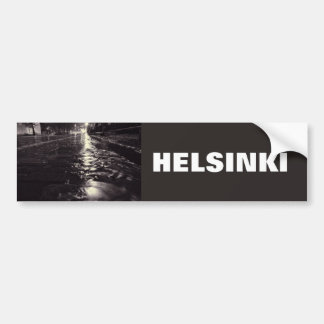 Autocollant De Voiture Des pluies d'eau coulent dans les rues d'Helsinki