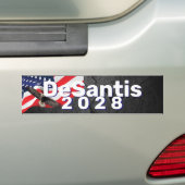 Autocollant De Voiture DeSantis 2028 Drapeau avec Sticker pare-chocs d'ai (En voiture)