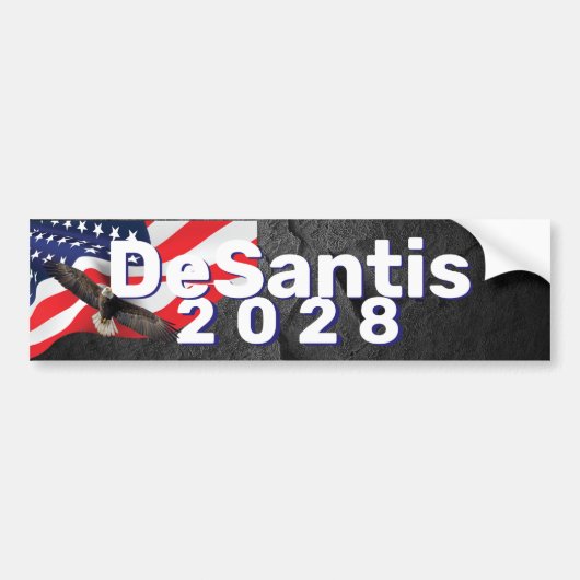 Autocollant De Voiture DeSantis 2028 Drapeau avec Sticker pare-chocs d'ai (Devant)