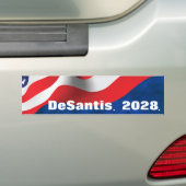 Autocollant De Voiture DeSantis 2028 Texte avec drapeau (En voiture)
