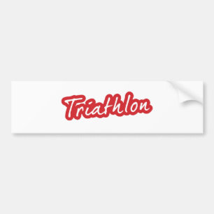 Autocollant De Voiture Design de triathlon cool