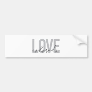 Autocollant De Voiture Design simple, urbain, moderne, cool Love Colorado