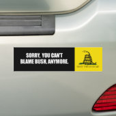Autocollant De Voiture DÉSOLÉ VOUS BLÂME BUSH PLUS Bumpersticker de PENTE (En voiture)