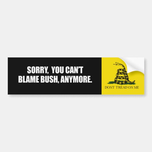Autocollant De Voiture DÉSOLÉ VOUS BLÂME BUSH PLUS Bumpersticker de PENTE (Devant)