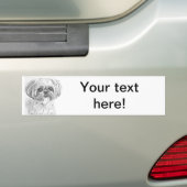 Autocollant De Voiture Dessin de Shih Tzu (En voiture)