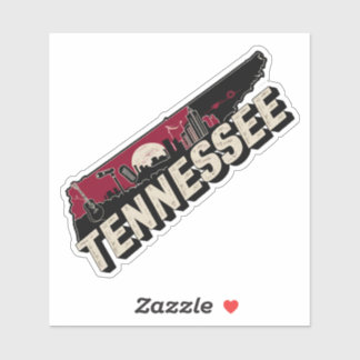 Autocollant de voiture d'État Retro Tennessee