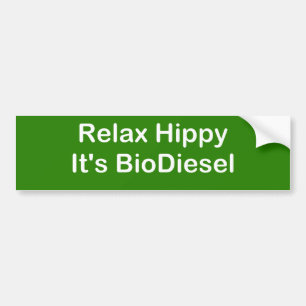 Autocollant De Voiture Détendez la hippie que c'est biodiesel