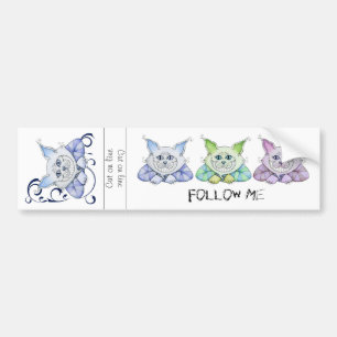 Autocollant De Voiture DEUX adhésifs pour pare-chocs de chat de Cheshire