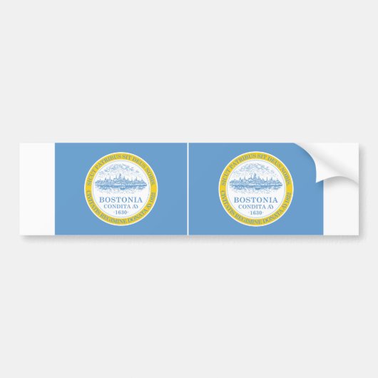 Autocollant De Voiture DEUX Drapeaux Boston (Devant)