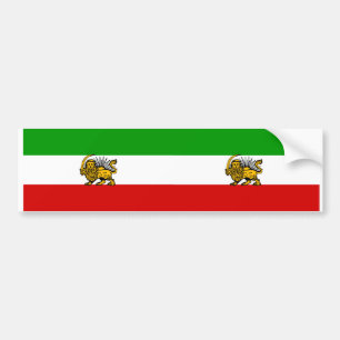 Autocollant De Voiture Deux drapeaux Lion et Sun Iran