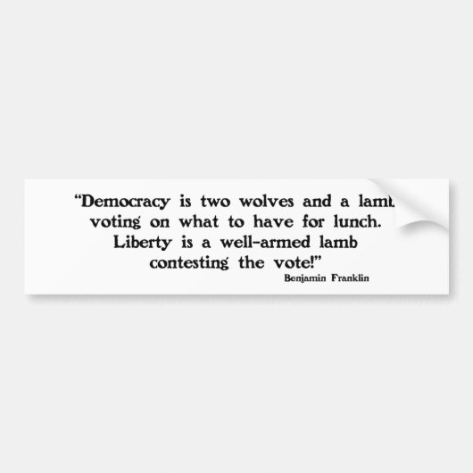 Autocollant De Voiture Deux loups et un agneau (Devant)