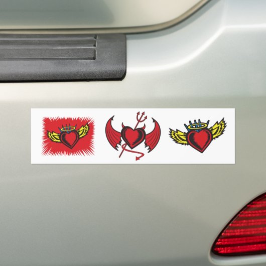 Autocollant De Voiture Devil Heart (En voiture)