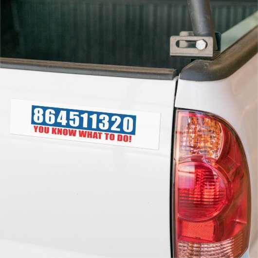 Autocollant De Voiture Devinez l'autocollant pare-chocs Message & Do It (Sur camion)