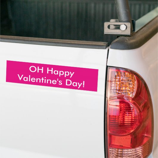 Autocollant De Voiture Devis : OH Heureuse Sainte-Valentin (Sur camion)