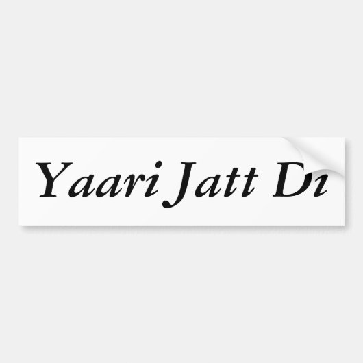 Autocollant De Voiture Di de Yaari Jatt (Devant)