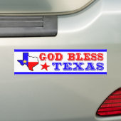 Autocollant De Voiture Dieu bénissent le Texas (En voiture)