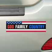 Autocollant De Voiture Dieu, famille, pays (En voiture)
