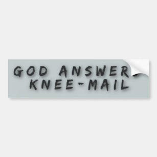 Autocollant De Voiture Dieu répond à religieux drôle de courrier de genou