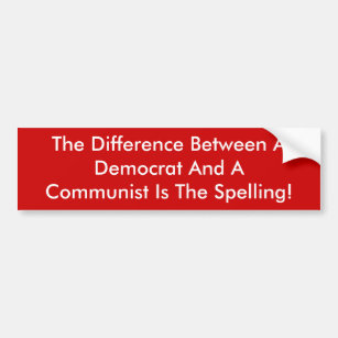 Autocollant De Voiture Différence Entre Un Démocrate Et Un Communiste