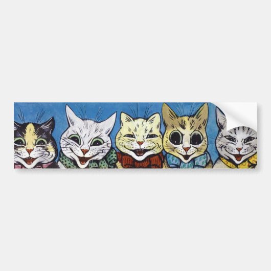 Autocollant De Voiture Différents Chats Regardent, Louis Wain (Devant)