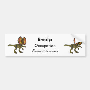 Autocollant De Voiture Dilophosaurus dessin animé