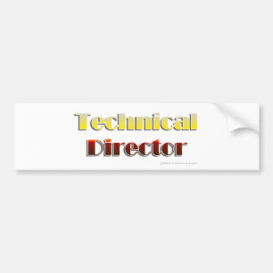 Autocollant De Voiture Directeur technique (texte seulement)