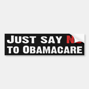 Autocollant De Voiture Dites juste non à Obamacare