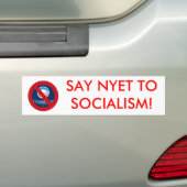 AUTOCOLLANT DE VOITURE DITES NYET AU SOCIALISME ! (En voiture)