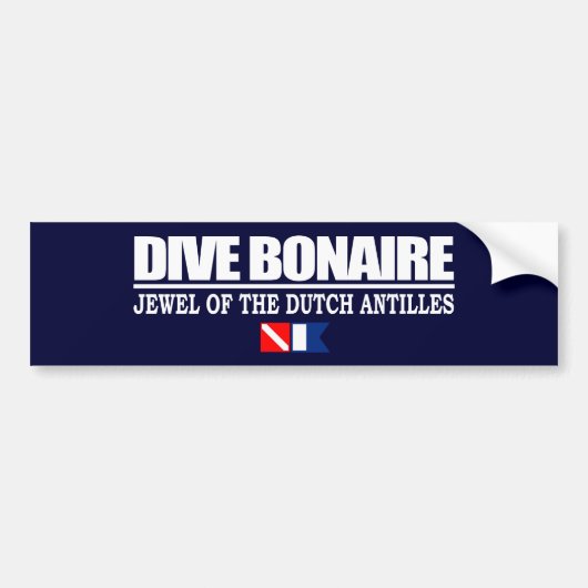 Autocollant De Voiture Dive Bonaire Bumpersticker (Devant)