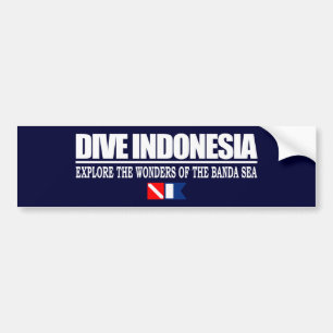 Autocollant De Voiture Dive Indonésie Bumpersticker
