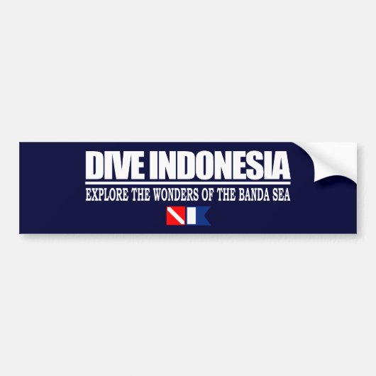Autocollant De Voiture Dive Indonésie Bumpersticker (Devant)
