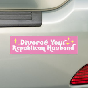 Autocollant De Voiture Divorcez votre mari républicain