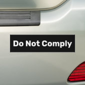 Autocollant De Voiture Do Not Comply (En voiture)