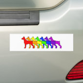Autocollant De Voiture Dobermann d'arc-en-ciel (En voiture)