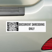 AUTOCOLLANT DE VOITURE DOCUMENT DÉCHIQUETANT SEULEMENT (En voiture)