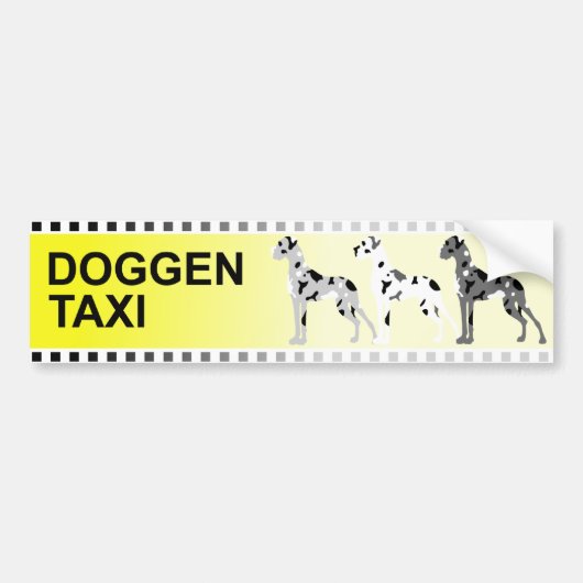Autocollant De Voiture Doggentaxi (Devant)